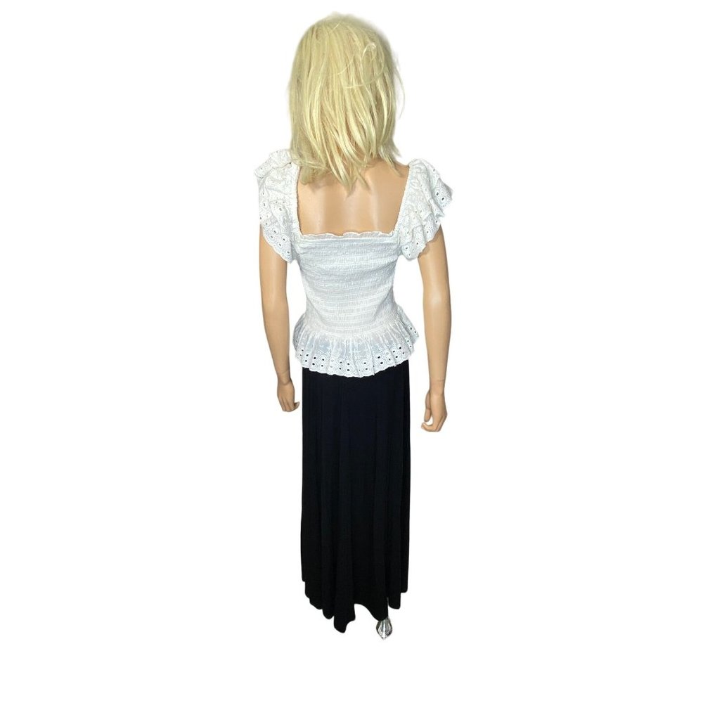 NWT House of Harlow 1960 REVOLVE Smocked Eyelet Top Boho Cotton S MSRP $160 - Picture 7 of 15